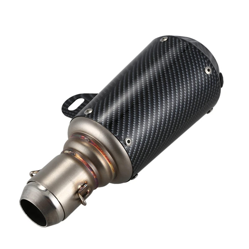 

Motorcycle GP 38-51mm Stainless Steel Exhaust Muffler Pipe & Silencer Slip-On, Carbon Fiber Color