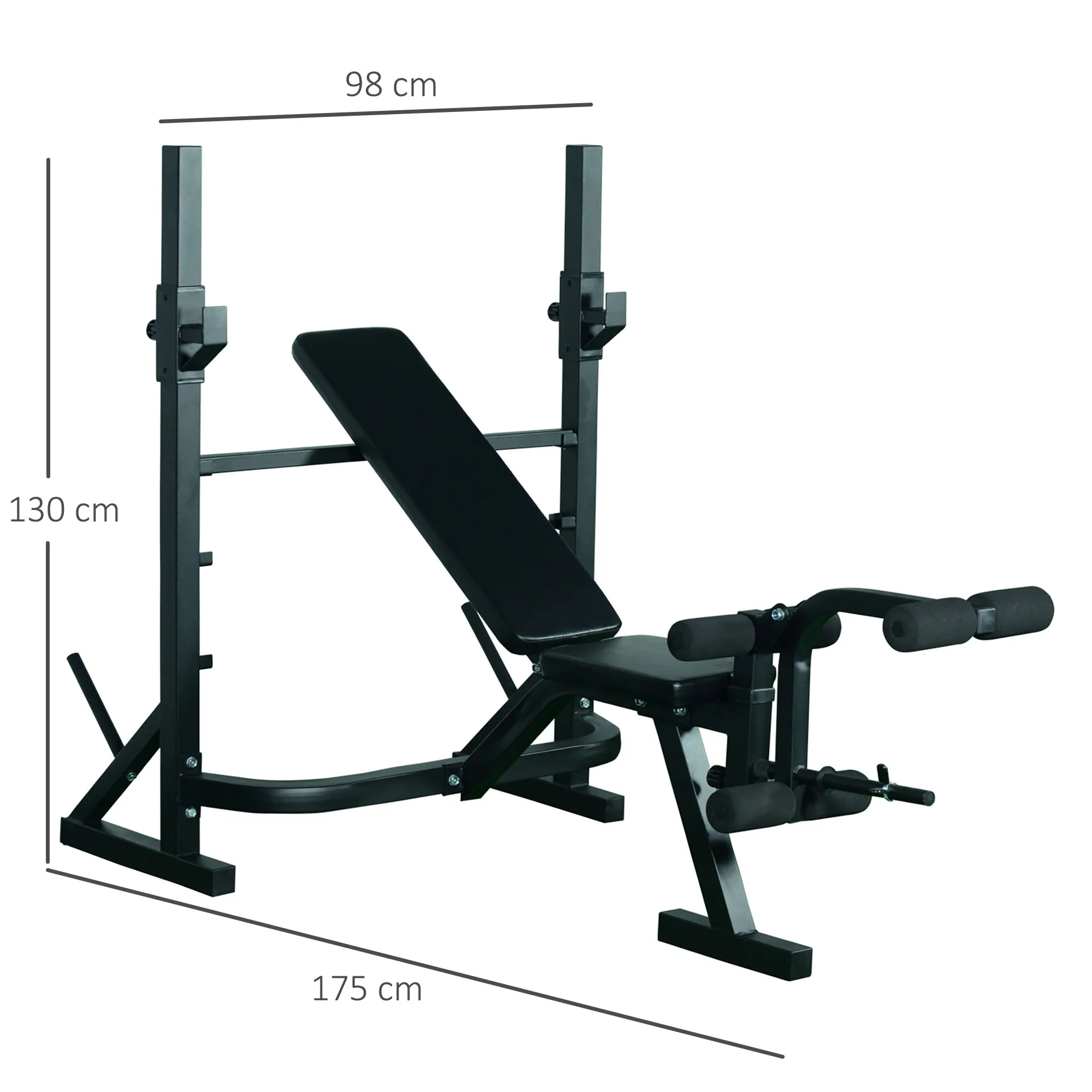 Homcom Weight Bench Training Bodybuilding Fitness Adjustable