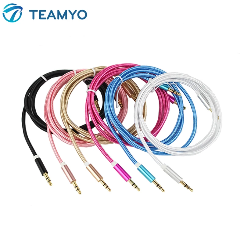 

3.5mm Nylon Audio Cable Male Car Aux Cable for Phone PC Speaker Headphone Male Car Aux Cableb for Samsung Xiaomi