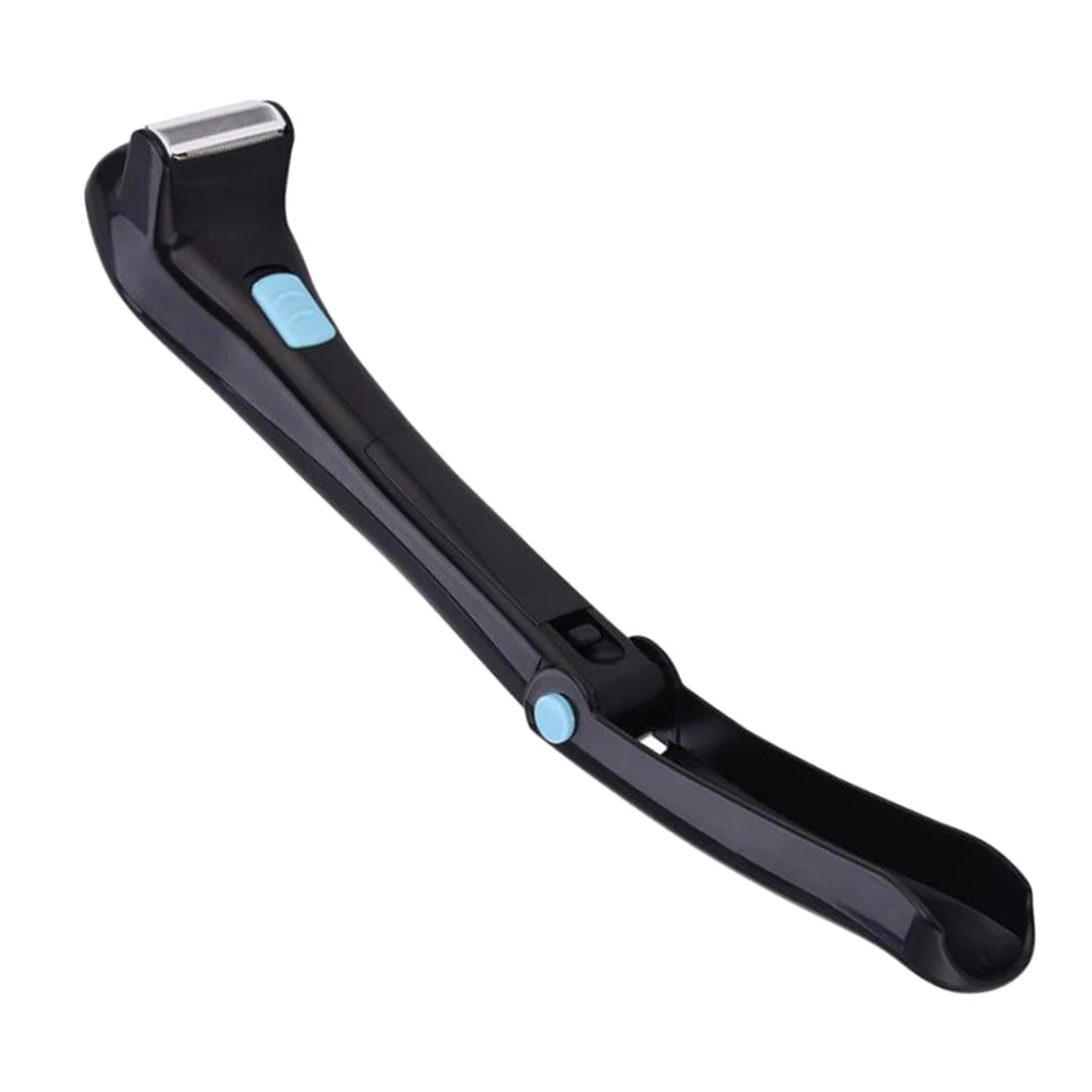 Foldable Electric Back Shaver Men Manual Back Hair Shaver Long Handle Back Leg Hair Shaver Razor Remover Body Trimmer 