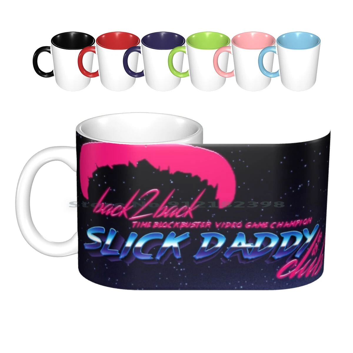 Slick Daddy Club Dr Disrespect Back 2 Back 2 Time Video Game Blockbuster  1993 1994 Retro 80s Vibe Ceramic Mugs Coffee Cups Milk|Mugs| - AliExpress