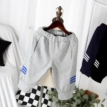 Новые стильные Капри для больших детей, летние детские Тонкие штаны, Капри для мальчиков и девочек, спортивные штаны, 130-180