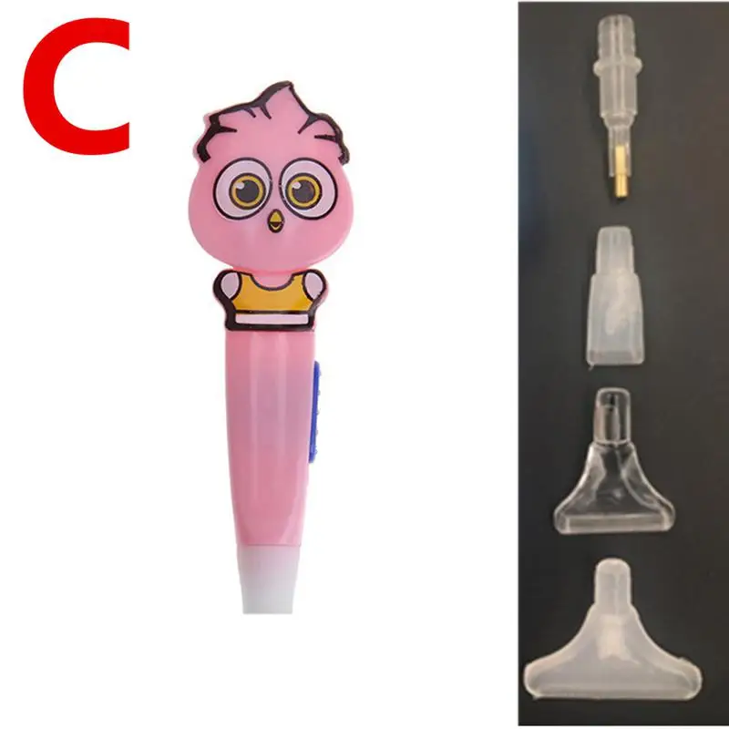 Pink C Нет светодиодный светящийся мультфильм DIY алмазная живопись вышивка крестиком вышитая ручка - Color: Pink C
