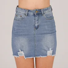 Джинсовая юбка для лета, Новое поступление, индивидуальная джинсовая юбка с высокой талией и надписью, джинсовая юбка с декоративной бахромой, джинсовая юбка