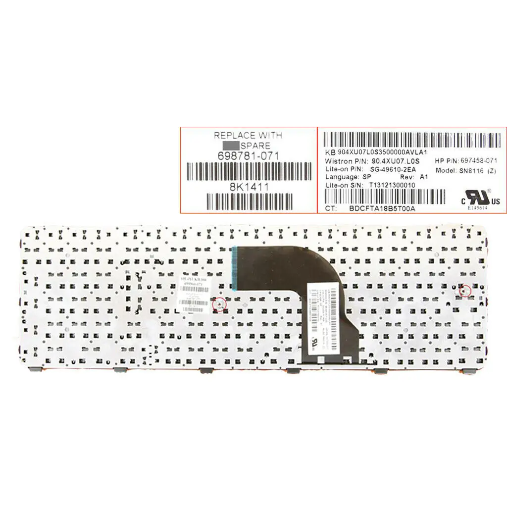 Spanish Laptop Computer Keyboard for HP Pavilion DV7-7000 DV7-7100 DV7-7200 SP