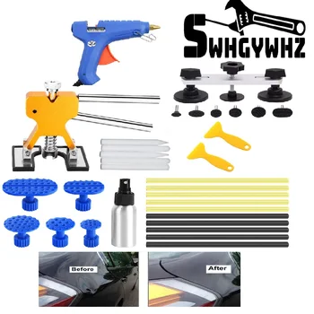 

26Pcs Auto Body Paintless Dent Removal Tools Kit Glue Gun Dent Lifter Bridge Puller Set For Car Hail Damage And Door Dings Repai