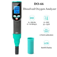 Analyseur d'oxygène dissout Intelligent DO-66, testeur d'oxygène dissout à deux points, plage de 0 à 199.9%, pour Aquarium