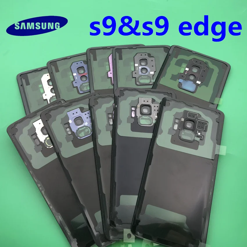 Для samsung Galaxy S9 G960 S9 plus G965 задняя крышка батарейного отсека задняя крышка корпус с ушной камерой стекло Передний экран стекло