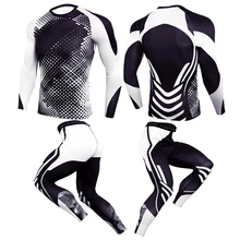 Спортивные костюмы мужская толстовка из полиэстера спортивные залы футболка с длинными рукавами+ брюки повседневный мужской спортивный костюм спортивная одежда для фитнеса