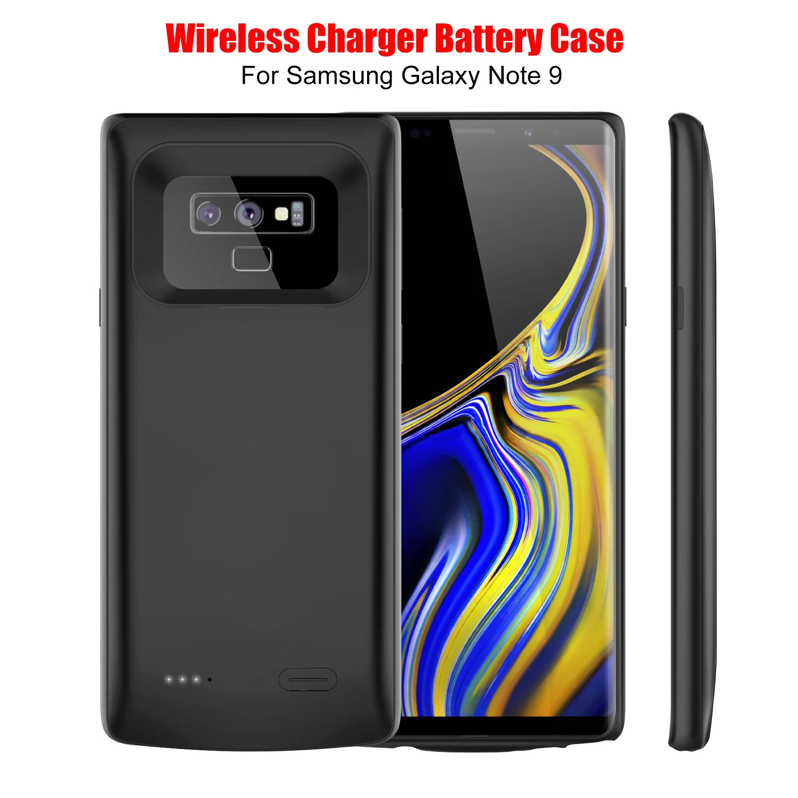 

XGODY Battery Case for Samsung Galaxy NOTE 9 Silicone Shockproof Battery Charger Case 5000mAh Slim Power Bank Case