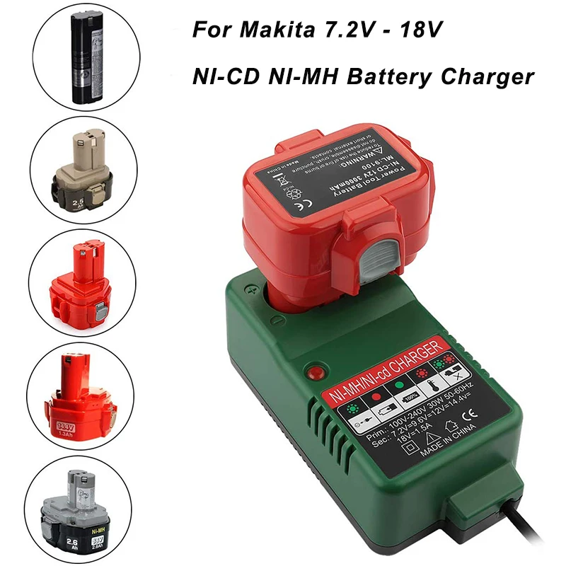 NI-CD Ni-MH зарядное устройство для Makita 7 2 V 9 6 12V 14 4 18V 6010D 6261D 6226DWE 6270D 6270DWE 6271D 6271DWE US/EU/UK |