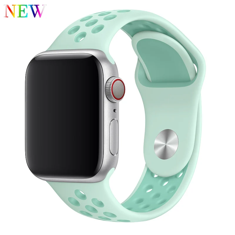 Tint Tropical Twist Силиконовый ремешок для apple watch band 42 мм 38 мм correa iwatch 4 3 2 44 мм 40 мм спортивный браслет pulseira apple watch аксессуары - Цвет ремешка: Tint Tropical Twist