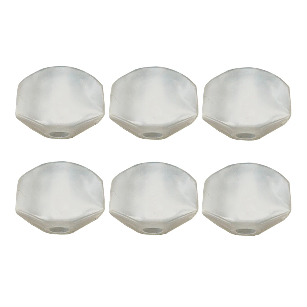 Practical 6x Square Shape Tuning Pegs Tuners Handle Knobs White for Acoustic/Electric Guitar Parts