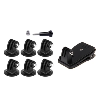 

1 Set Tripod Mount Adapter for GoPro Hero 6, 5, 4, 3+, 3, 2, 1 Cameras & 1Pcs 360 Angle Rotary Quick Release Backpack Rucksack H
