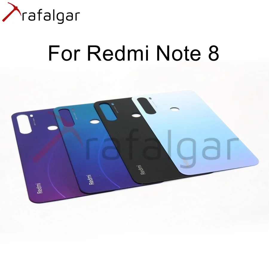Крышка батарейного отсека для Xiaomi Redmi Note 8 Pro Задняя стеклянная панель Note8 задняя