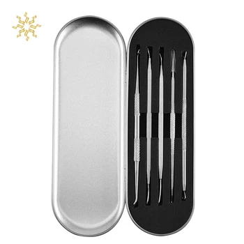 

5pcs/set Stainless Steel Blackhead Remover Needles Acne Tag Pimple Remover Tool Pore Cleaner Facial Face Beauty Tools K510