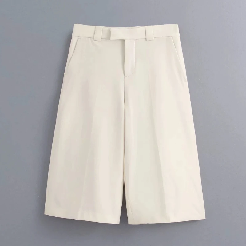New 2020 women solid color kneeth length pants female casual slim pocket straight trousers office wear pantalones mujer P611 New 2020 women solid color kneeth length pants female casual slim pocket straight trousers office wear pantalones mujer P611