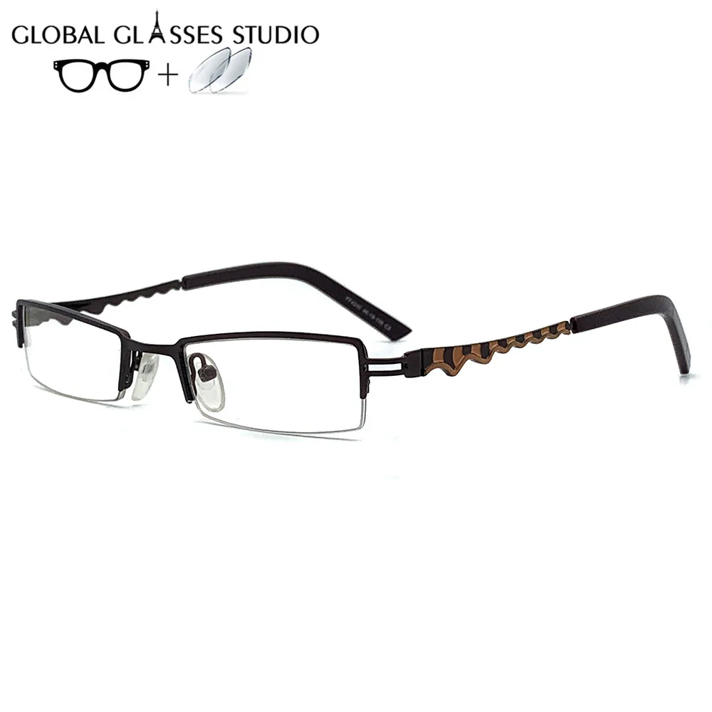 

Small Face For Women Or Men Metal Glasses Frame Eyewear Eyeglasses Reading Myopia Prescription Lens 1.56 Index FF4245