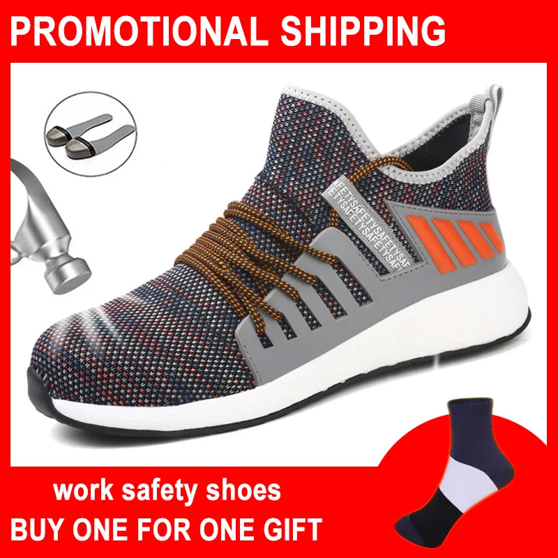 

2020 New Work Safety Shoes Anti-smashing Work Safety Boots Fashion Sneakers Men Shoes steel toe shoes Puncture-Proof safety shoe