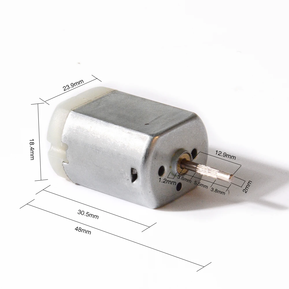 

AZGIANT 13mm ribbed shaft FC280 car door lock motor flat shaft Rear view mirror folding motor, steering ELV ESL motor