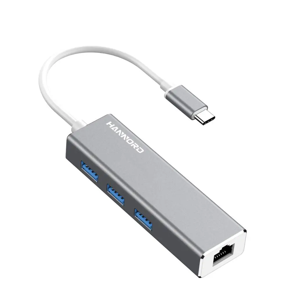 Адаптер Hannord 4 в 1 адаптер/USB 3 0 концентратор USB3.0 100 м/1000 Мбит/с RJ45 Ethernet порт Lan
