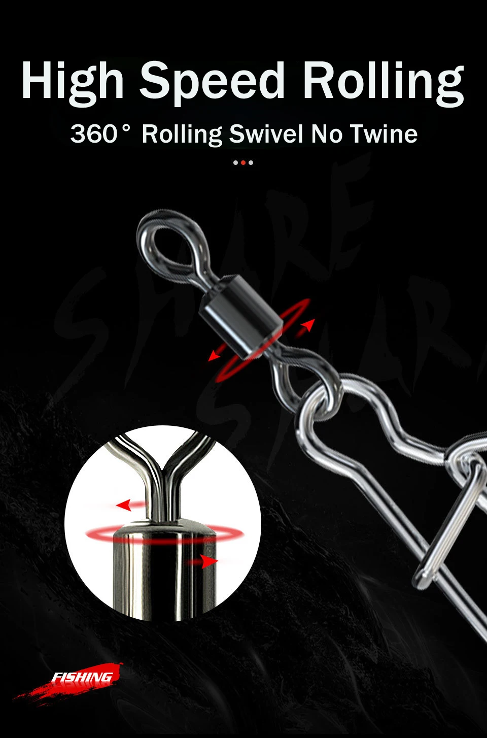 Lot De Pivots (Swivels) à Roulement à Billes Inox - Pour Pêche En Mer, 20/50/100 Pièces