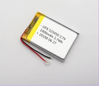 

3.7V 523450 1000mAh Polymer Lithium Rechargeable Battery Li-ion Battery for Smart Phone DVD MP3 MP4 Led Lamp