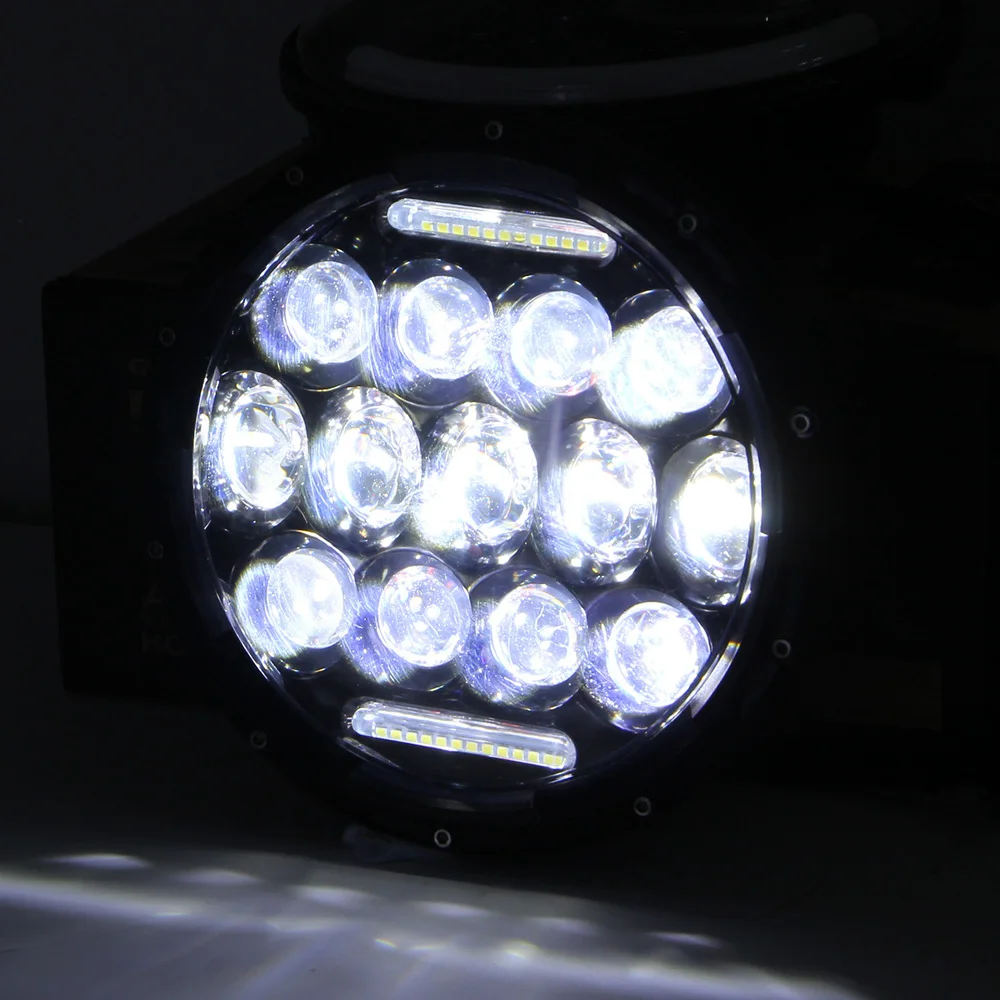 280W 7-дюймовый глаза ангела фары 27 бусин DC12V для Jeep Wrangler JK TJ 97-17 2* светодиодный задний фонарь/2* H4-H13 адаптер