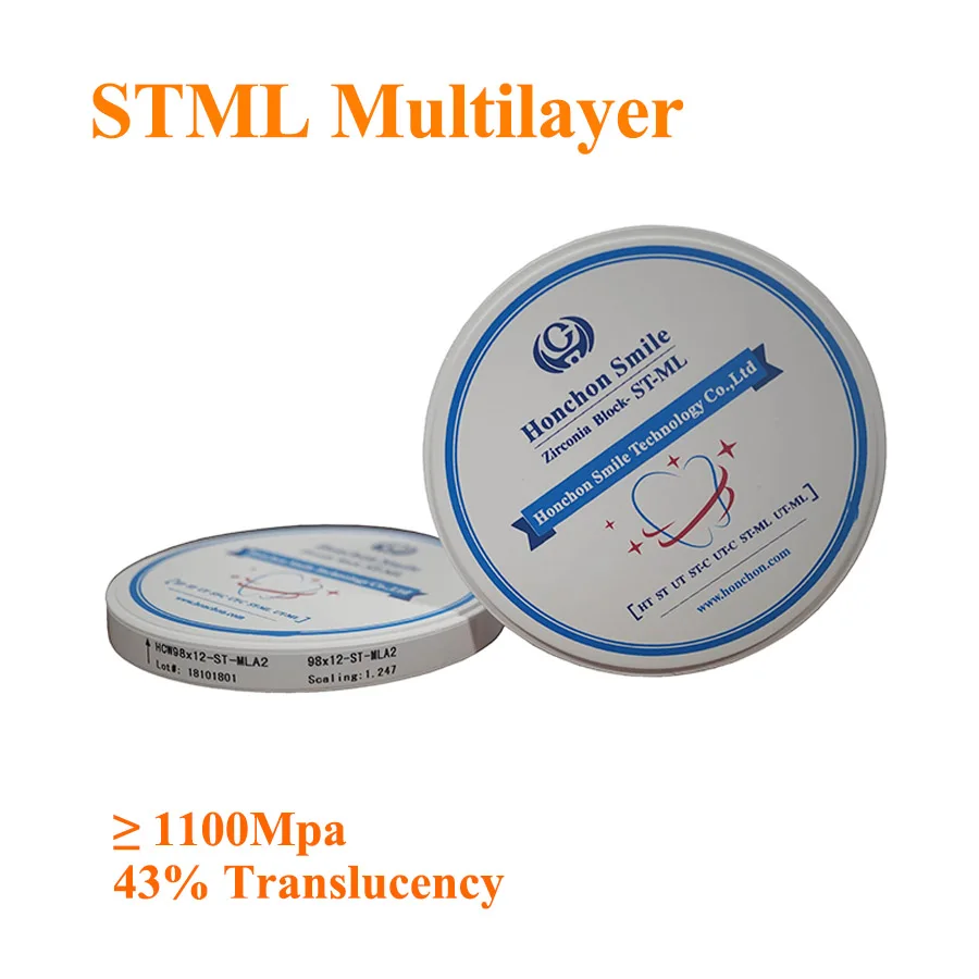 ST-ML 98*25 мм стоматологический многослойный циркониевый пустой супер