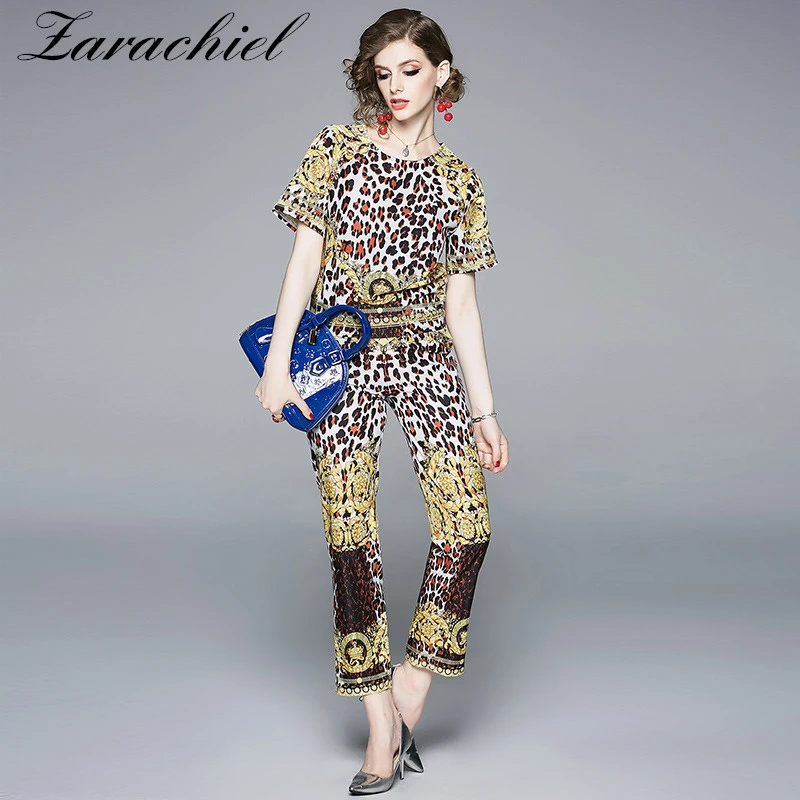 leopard print suit womens