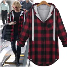 2020 Spring Autumn Women Jacket Hooded Plaid Long Sleeve Women Paragraph Female Casual Loose Plus Size Hoodies