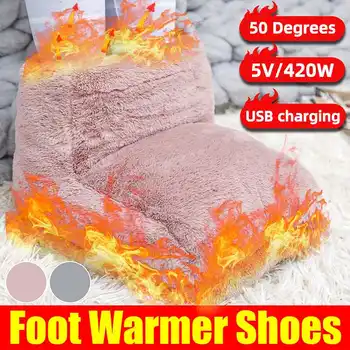 

Electric Foot Heater Flannel Slippers Multifunction Heating Blanket Pad Cushion for Feet Hands Foot Warmer USB 5v Heater