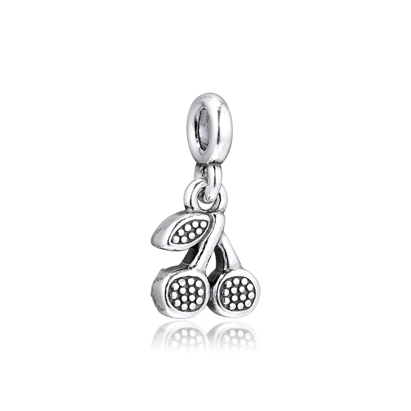 DIY подходит для браслетов Pandora Charms 925 пробы-серебро-ювелирные изделия Signature Me My бусины-Вишенки