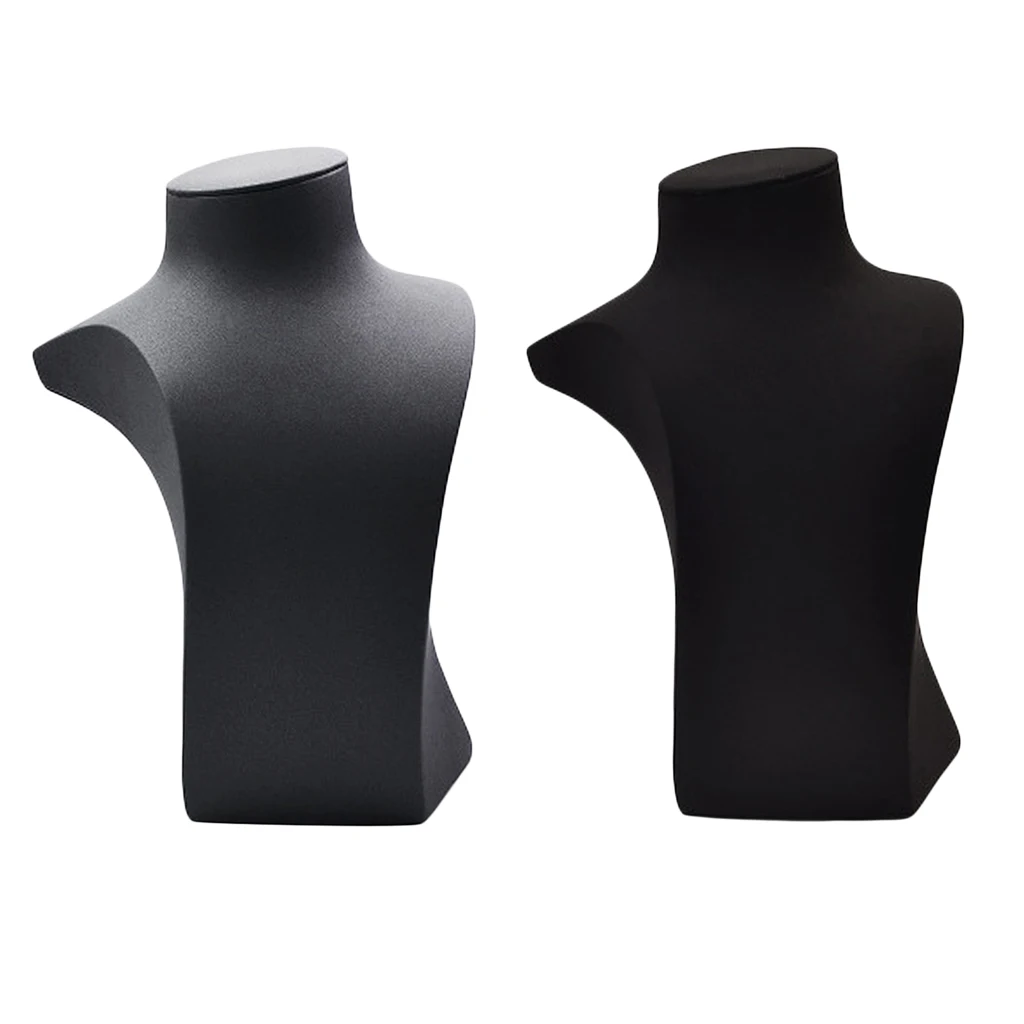 

Pu Leather Necklace Link Display Stand Jewelry Bust Show Case Figure