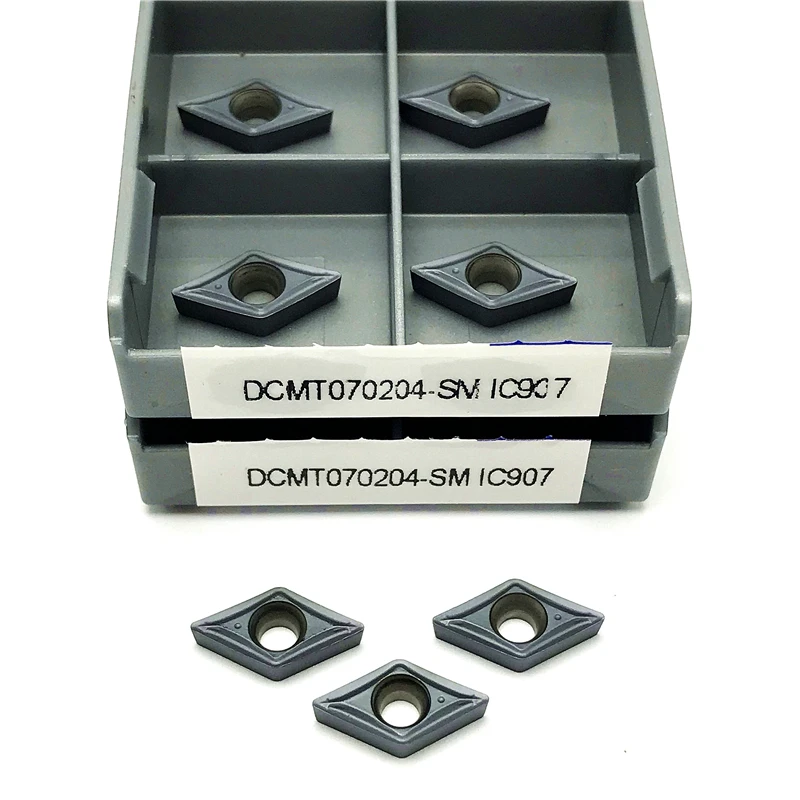 DCMT070204 IC907 IC908 Карбид вставлять внутренние токарные инструменты с ЧПУ DCMT 070204