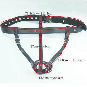 BDSM Chastity Forced Orgasm Belt For Vibrator,Leather Bondage Strap-on Harness,Strapon Magic Wand Massager,Sex Toys For Women 6