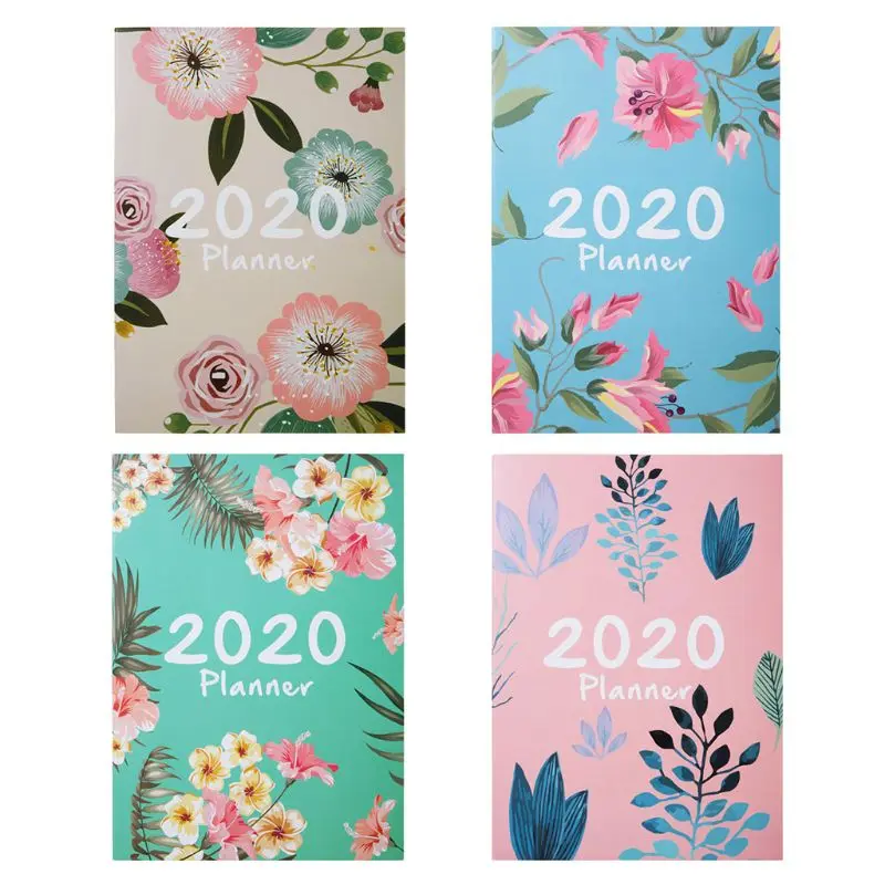 2020 Agenda Planner Organizer A4 Notebook and Journals DIY 365 Days Plan Note Book Monthly Weekly Schedule Writing Book