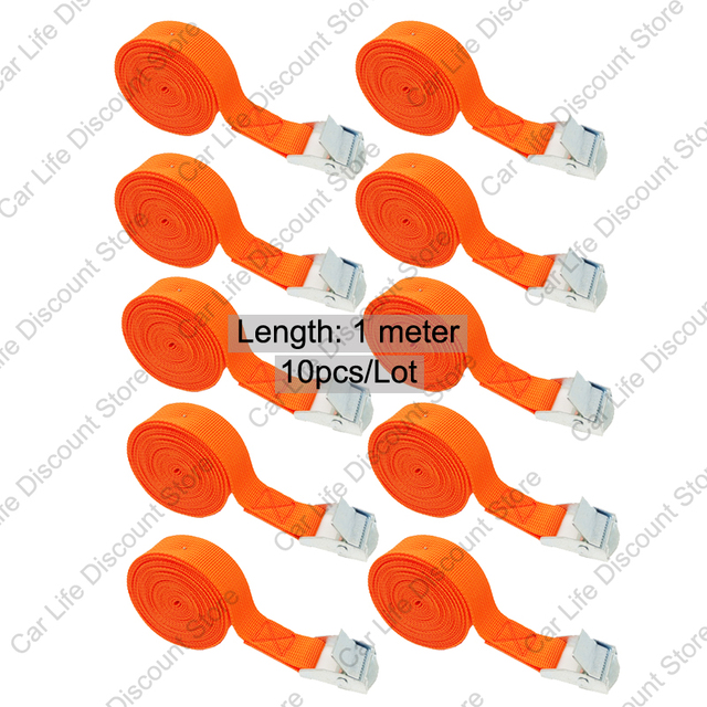 Buckle Tie-Down Belt Cargo Straps For Car Motorcycle Bike With Metal Buckle Belt Strong Ratchet Lashing Strap for Luggage