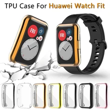 Screen Protector Case for Huawei Watch Fit TIA-B09 Ultra Slim Soft TPU Smartwatch Cover for Huawei Fit Protective Bumper Shell