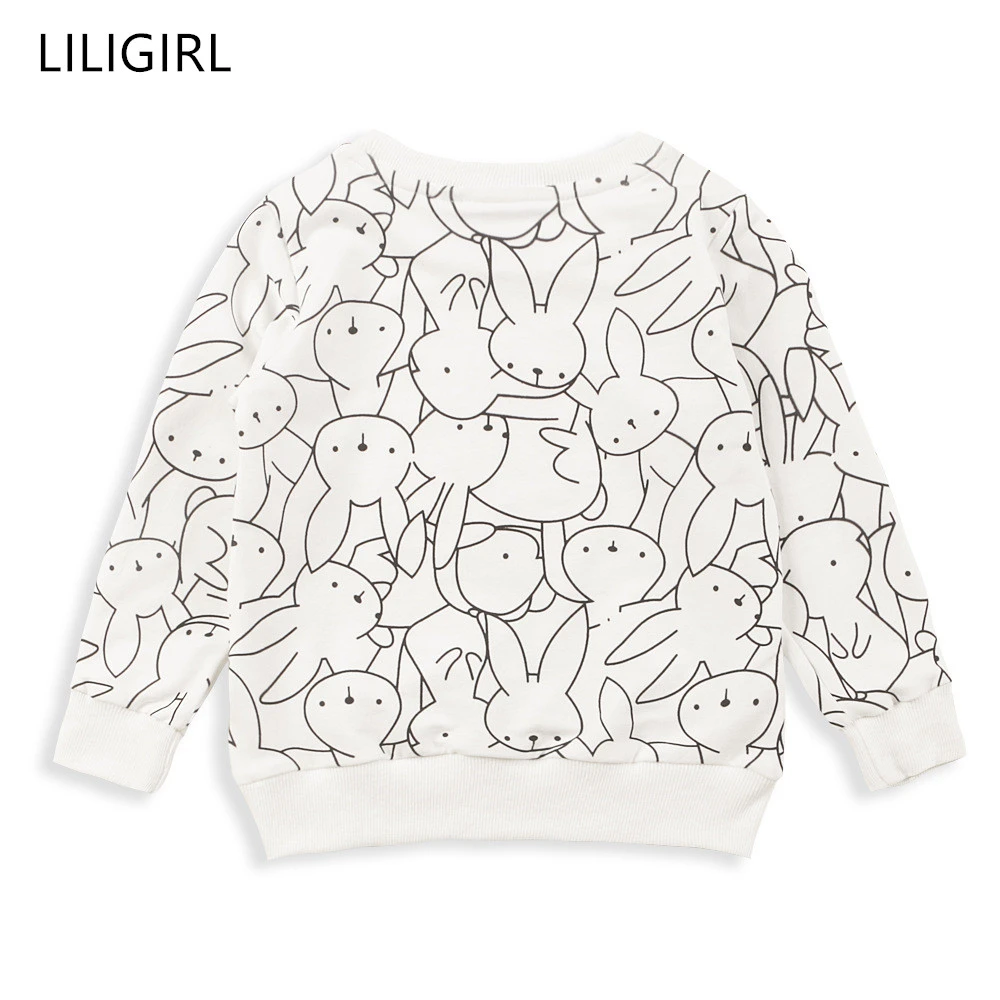 LILIGIRL/свитер для детей ясельного возраста; одежда с капюшоном с рисунком кролика; пуловер с длинными рукавами для маленьких девочек; свитер; одежда для От 1 до 7 лет