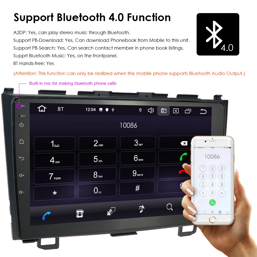 2G+ 3 2G 2din Android 9,0 автомобильный Радио dvd-плеер для Honda CRV CR-V 2006-2011 Стерео gps навигация WiFi BT 1024*600 мультимедиа