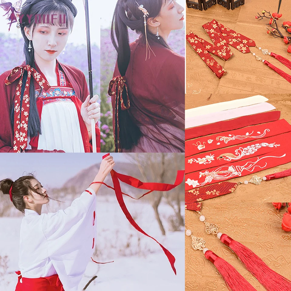 YYOUFU Hanfu и античная cos лента для волос бронзовая с кисточками мужчин женщин