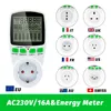 Smart AC Power Meter Wattmeter Billing Socket Energy Meter KWh Voltage Current Frequency Electricity Monitor EU/US/UK/AU/FR Plug ► Photo 1/6