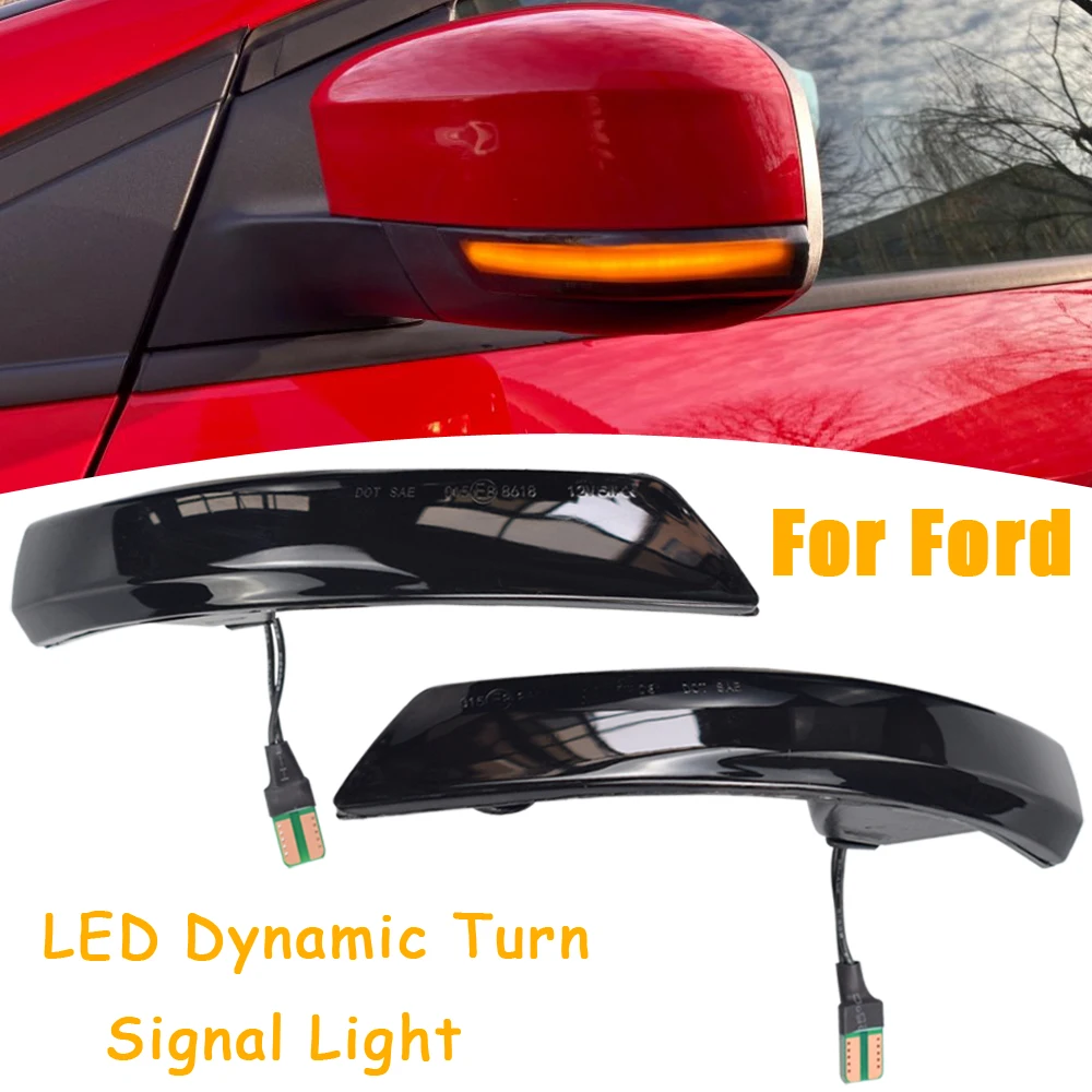 

LED Dynamic Turn Signal Light Flowing Water Blinker Flashing Light For Ford Focus 2 MK2 Focus 3 MK3 3.5 Mondeo MK4