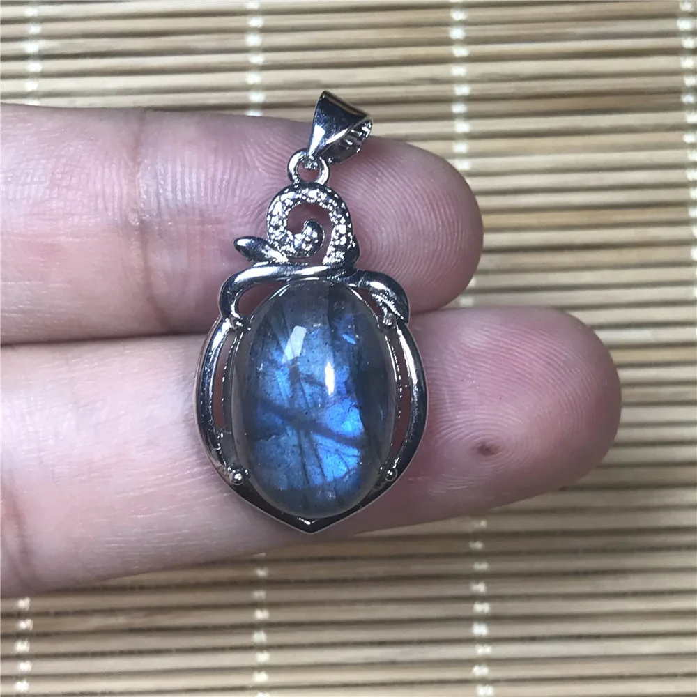 

Natural Blue Light Labradorite Pendant For Women Lady 27x16x9mm Crystal Moonstone Gemstone Fashion Jewelry Drop Shipping AAAAA