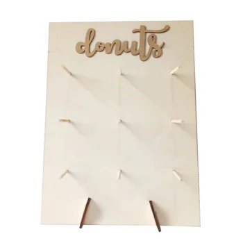 

1pc Donuts Stand Wooden Doughnut Donuts Bar Dessert Rack Stand Frame Display Holder for Party Birthday