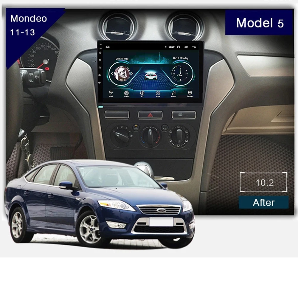 Автомобильный радиоприемник для Ford Mondeo 2007-2013 10 дюймов gps навигация Мультимедиа Видео Сенсорное Зеркало Ссылка