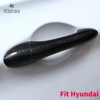 

Real Carbon Fiber Door Handle Cover Trim For Hyundai Solaris Verna i25 Accent Grand Avega Sonata 8th 2011-2016 Car styling