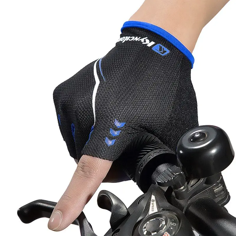 Men Women Bike Bicycle Outdoor Sports Breathable Gloves Half Finger Sponge Pad Gloves Unisex Riding Driving Outdoors Exercise