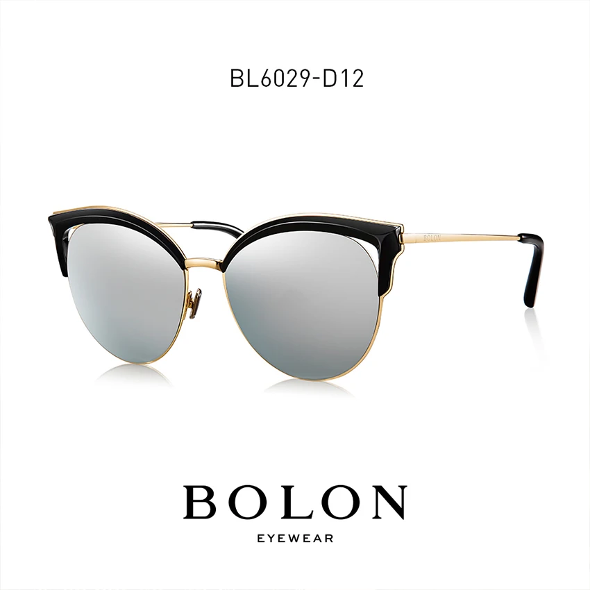 BOLON кошачий глаз солнцезащитные очки для женщин Роскошные солнцезащитные очки UV400 роскошные женские темные солнцезащитные очки BL6029 - Цвет линз: D12